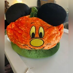Disneyland Mickey Pumpkin Orange and Black Plush Hat